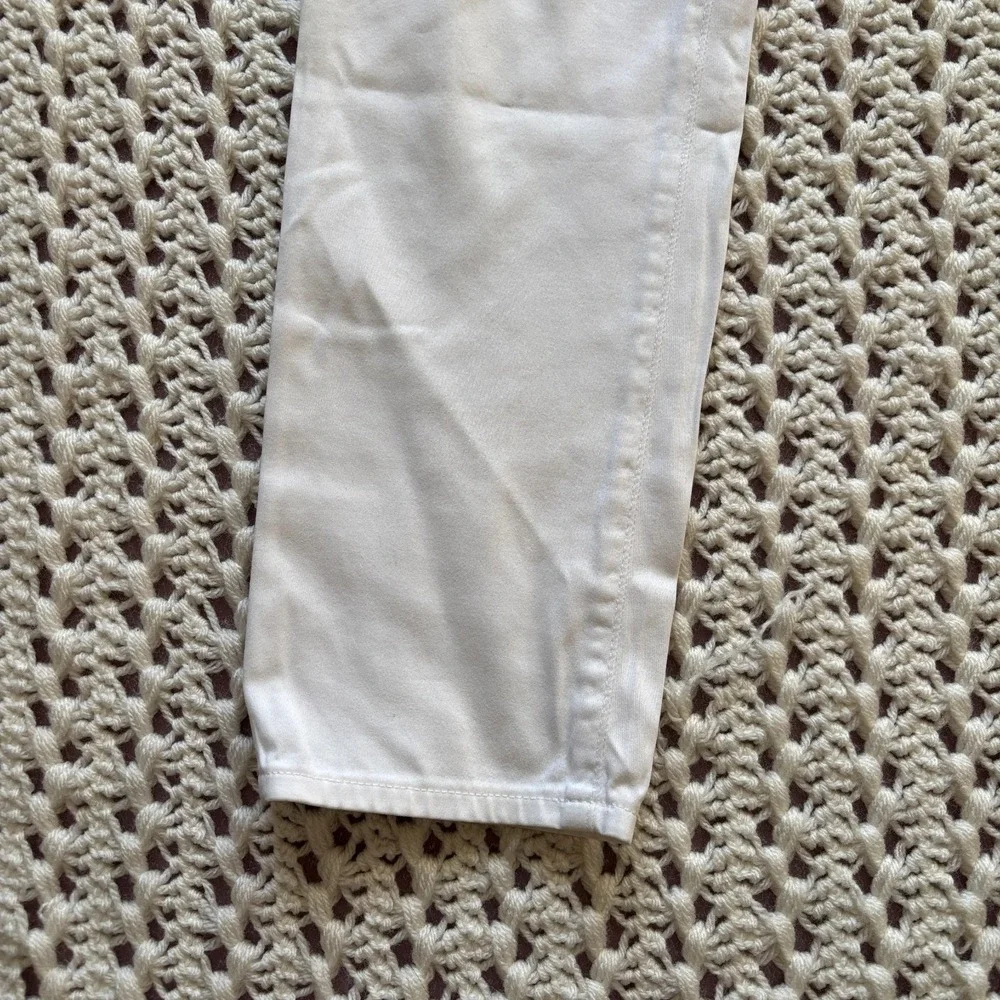 Adriano Goldschmied Prima Cigarette Cotton Pants Women SZ 30 white Made in USA